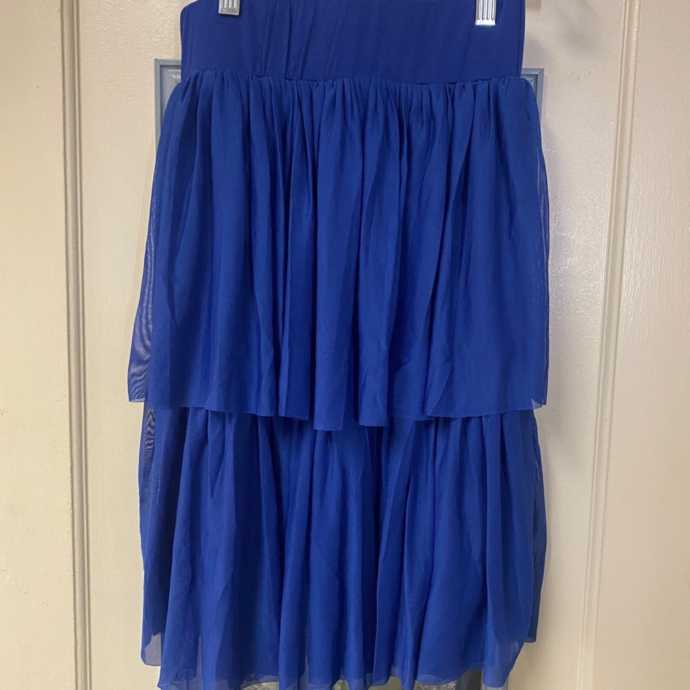 Girls layered Royal Blue skirt